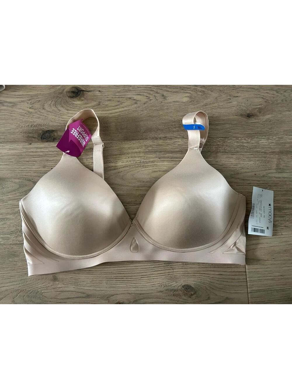 Bali Comfort Revolution Soft Wireless Full Coverage Bra DF3462 Beige Size XL NWT